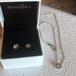 SALE 🤩Pandora Earrings & Necklace Set